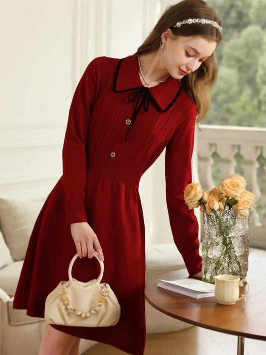 Vintage Red Knit Dress
