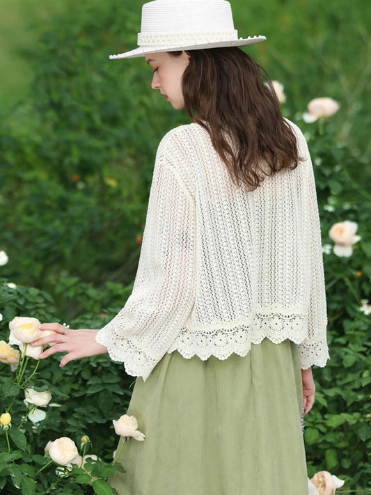 Lightweight Eyelet Lace Cardigan