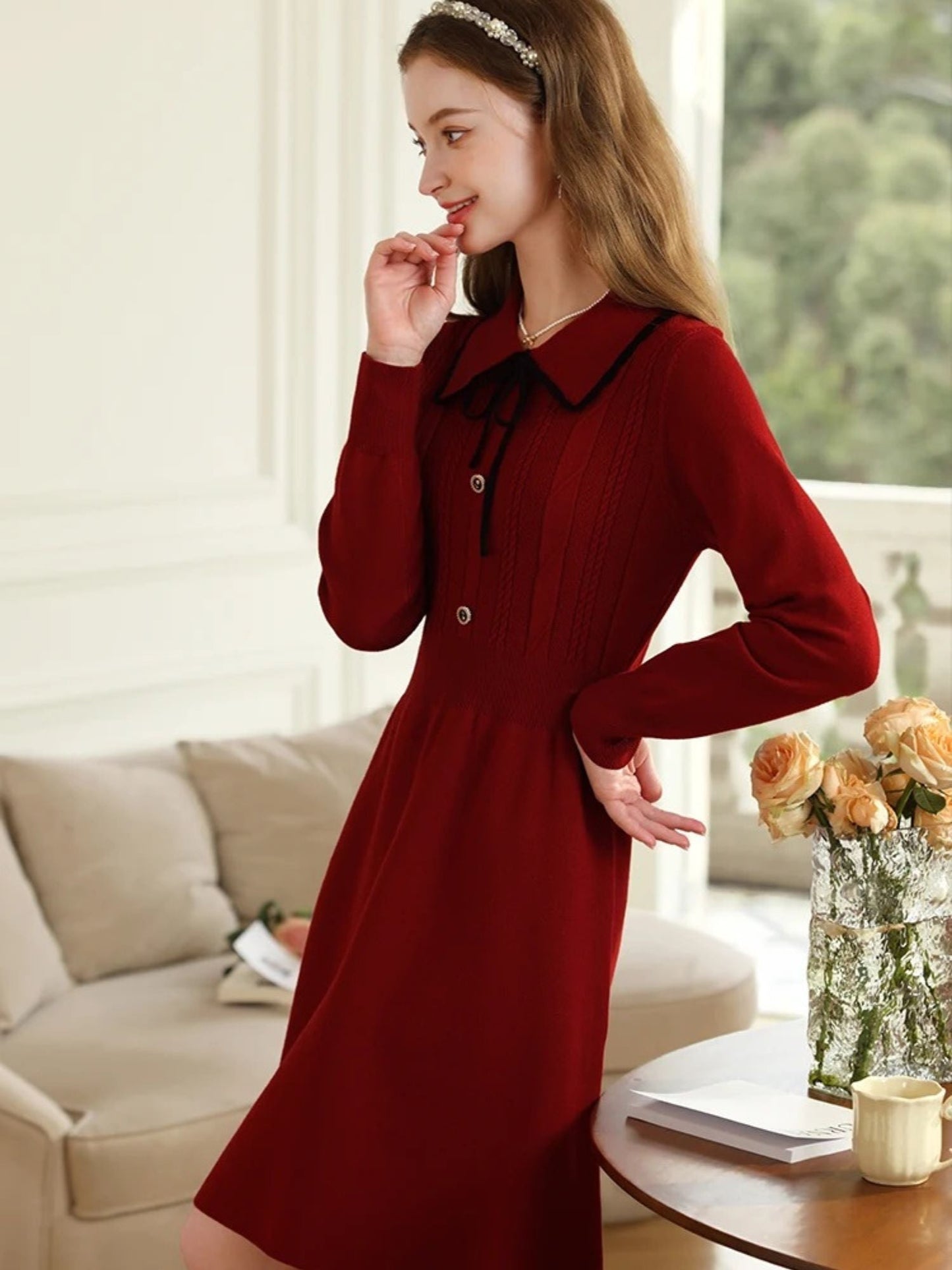 Vintage Red Knit Dress