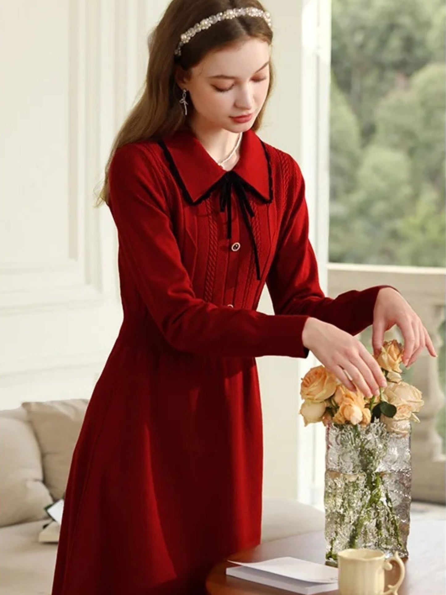 Vintage Red Knit Dress