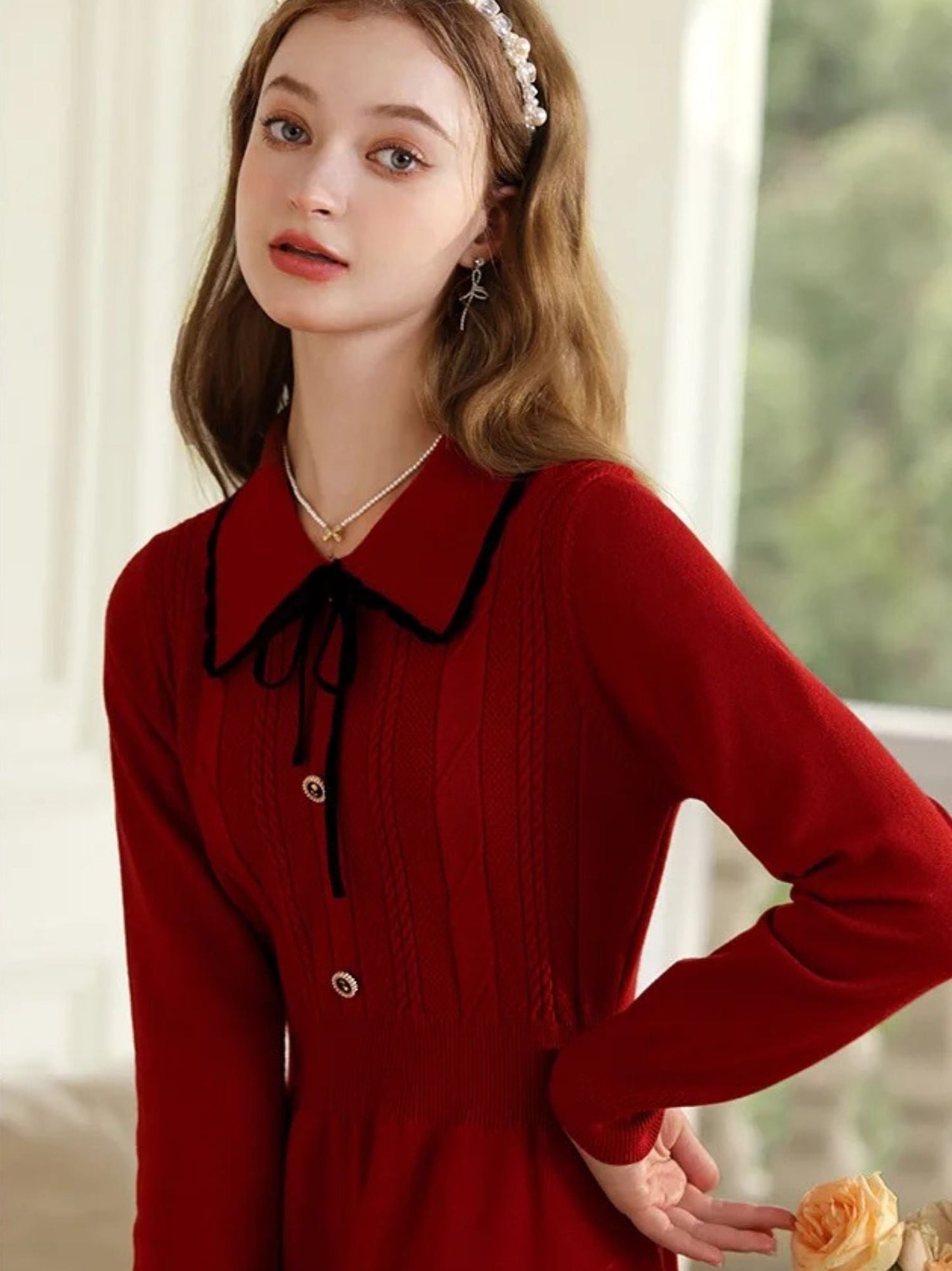 Vintage Red Knit Dress