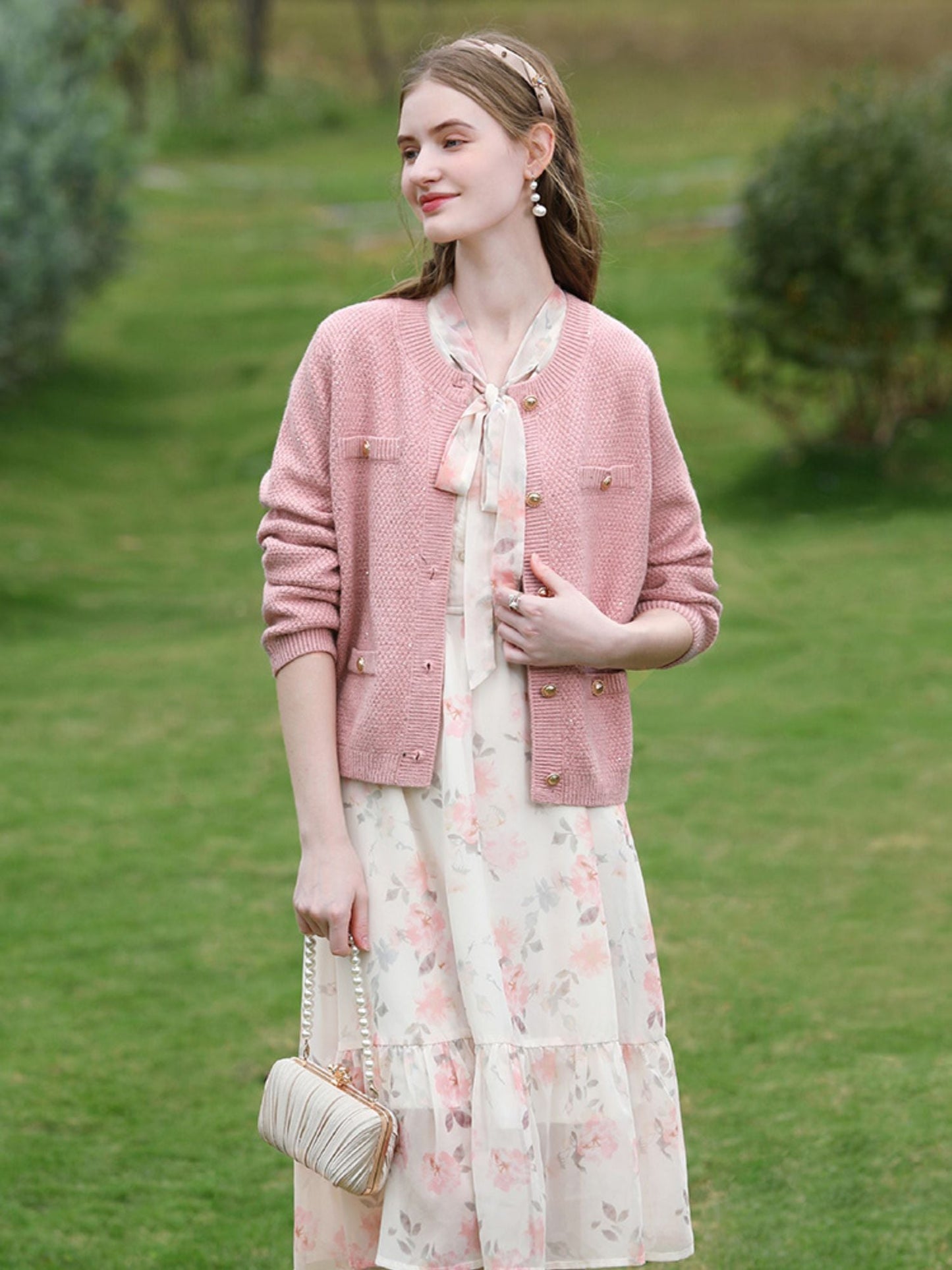 Tweed Knit Cardigan