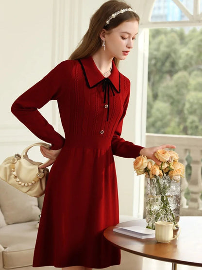 Vintage Red Knit Dress