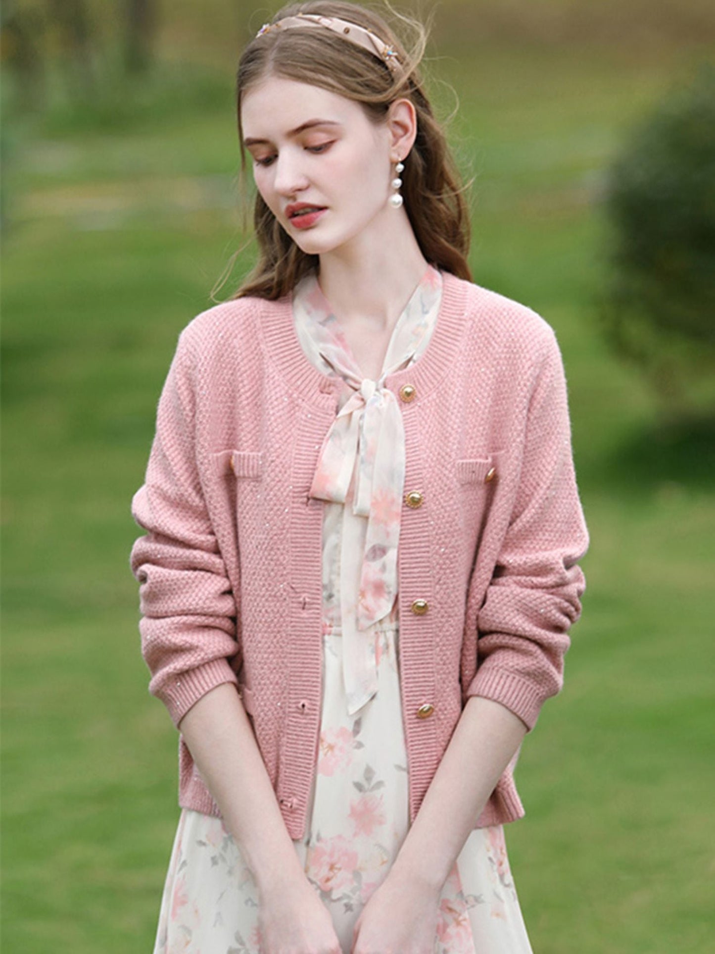 Tweed Knit Cardigan