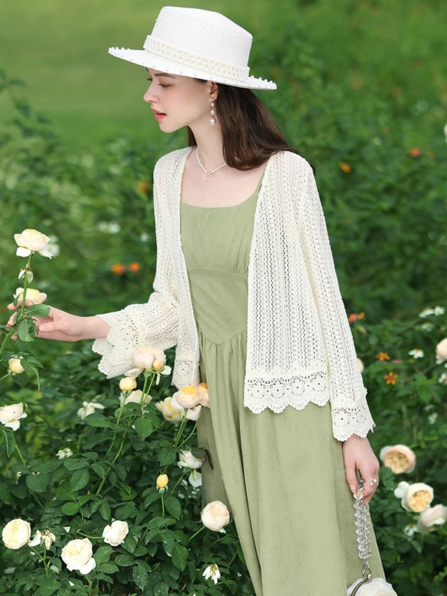 Lightweight Eyelet Lace Cardigan